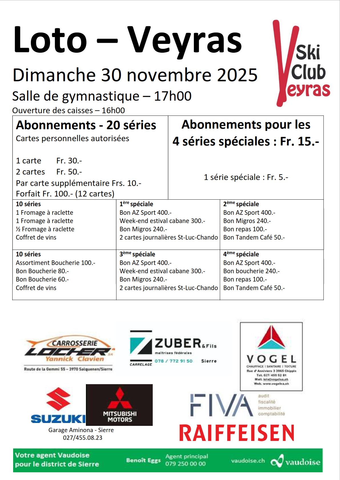Flyer loto SCV 2025